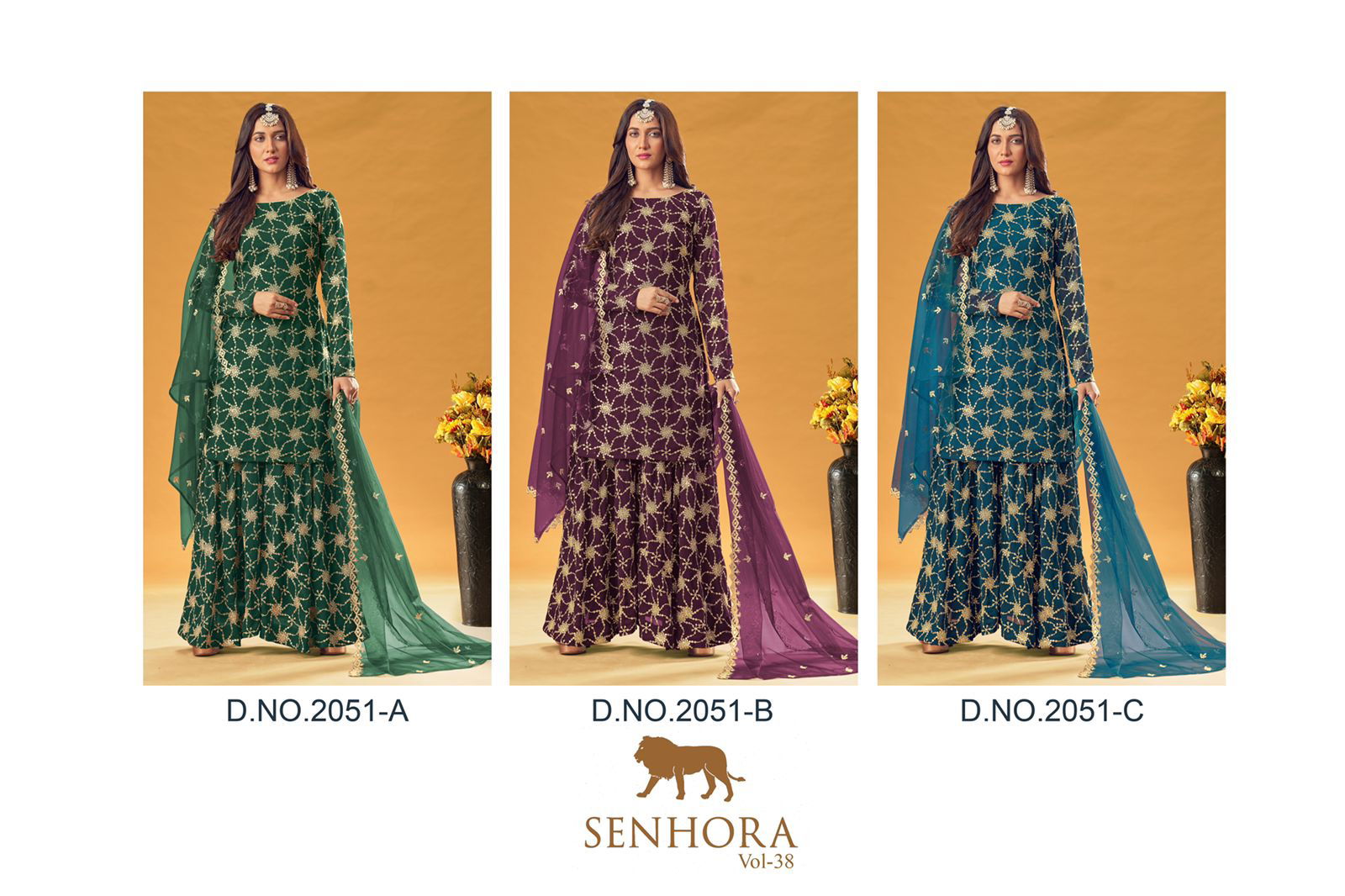 Senhora 38 Heavy Festive Wear Designer Embroidery Salwar Kameez Collection